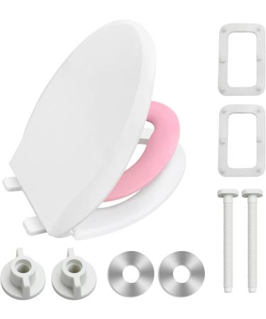 Elongated Pink Toilet Seat with Built-In Child Seat | Slow Close, Easy Install | Quick Release, Easy Clean | Magnetic Kids Seat | American Standard Hinges | Suitable for Adults and Children - Buy Online on GoSupps.com