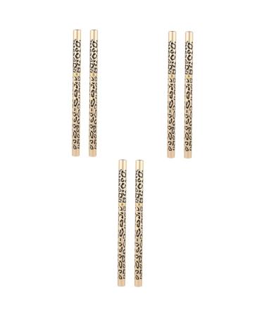 FRCOLOR 3 Sets Pencil Set Double Design Lasting Makeup Pencil Brush Natural Dark Coffee 2Pcs*3