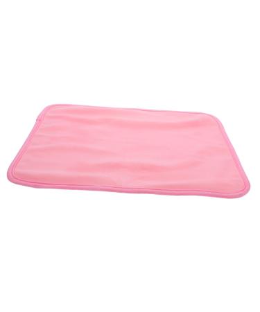 FRCOLOR Castor Oil Towel for Massage Castor Oil Wrap for Massage Castor Oil Cloth for Massage Castor Oil Cloth for Meditation Relaxing Castor Oil Cloth Auxiliary Tool Air Layer Hemming 38.00X32.00X0.40CM Pink