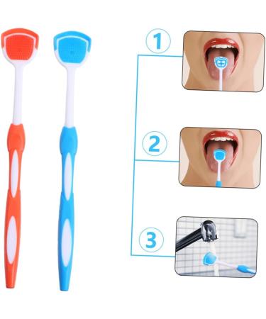 Healeved 4-Piece Nano Tongue Cleaning & Silicone Toothbrush Set - Adult Oral Care with Metal Spatula & Plastic Cleaner for Fresh Breath - Buy Online on GoSupps.com