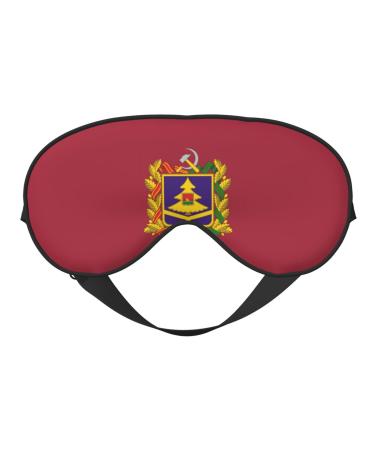Flag of Bryansk Soft Eye Mask Comfortable Sleep Mask for Side Sleepers Light Blocking Relaxing Pressure-Free Eyemask Black