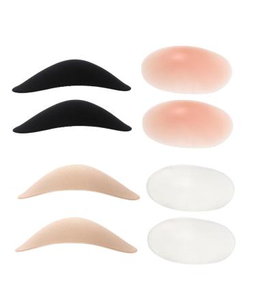 Goohochy shoulder strap 4 pairs non-slip shoulder pads made of silicone shoulder-push-up pads invisible shoulder cushion shoulder enhancer slippery matte right-wing structured