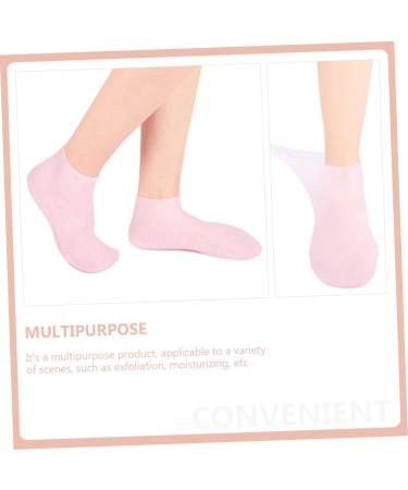Beavorty 2 Pairs Exfoliating Moisturizing Socks Foot Moisturizing Socks Dress Shoes for Women Heels Socks for Girls Non Socks Foot Care for Women Toe Spa Masks Moisturizing Repairing Socks - Buy Online on GoSupps.com