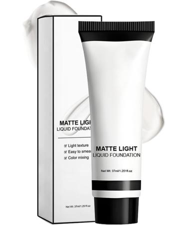 White Face Makeup | Liquid Foundation 37ml Long-Lasting Matte Fluid for Clown Cosplay Party Adults - Buy Online on GoSupps.com