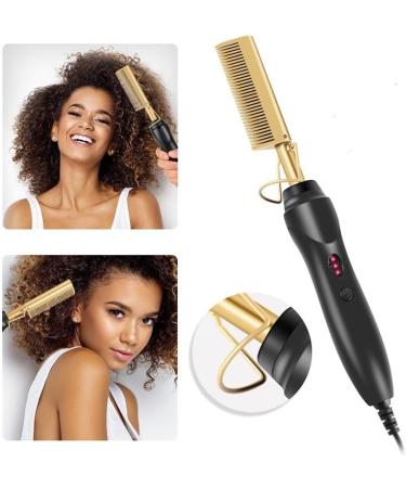 Professional Hot Comb Straightener for Black Hair & Wigs - Adjustable Temperature Fast Heating Ceramic Electric Comb - Buy Online on GoSupps.com