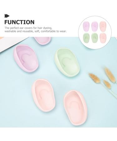 FRCOLOR 3 Pairs Ear Covers for Hairdressing, Shower, and Salon - Silica Gel Hair Dye Protectors - Buy Online on GoSupps.com