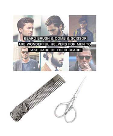 GYSURYB 4pcs Beard Brush Comb Set for Men | Mustache & Beard Grooming Tool | Hair Styling Care Kit with Bag - International Shipping Available - Buy Online on GoSupps.com