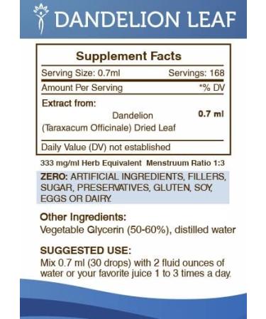Secrets of the Tribe Dandelion Leaf Tincture - Alcohol-Free Liquid Extract - 4 FL OZ - Taraxacum Officinale - Dried Leaf - Pack of 1 - Buy Online on GoSupps.com