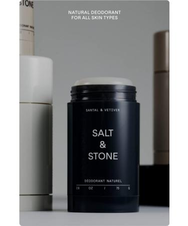 SALT & STONE Sensitive Skin Natural Deodorant | Aluminum & Baking Soda Free | Paraben & Phthalate Free (2.6 oz) Santal & Vetiver - Buy Online on GoSupps.com