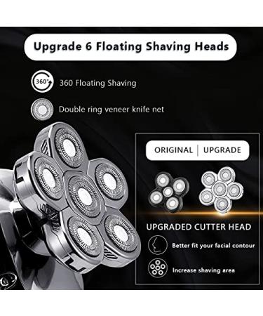 Head Shavers for Bald Men - 6 in 1 Waterproof Electric Razor & Clipper - Rechargeable Trimmer with LCD Display (Golden - Buy Online on GoSupps.com