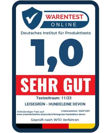 Leitengr n Adjustable Dog Leash for Little Dogs | 3M Long 0.8cm Wide | Lightweight Devon Model with 2 Carabiners | Green Hoary | International Shipping Available - Buy Online on GoSupps.com