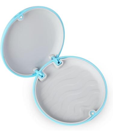 Beejoy Retainer Case Orthodontic Denture Box Round Retainer Box with Magnetic Seal Textured Liner Multifunctional Mouth Guard Denture Case for Retainers Mouthguards Braces (Blue) - Buy Online on GoSupps.com