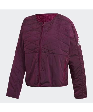 adidas Women's Z.N.E. Padded Jacket Small - Power Berry | Lightweight & Stylish - Buy Online on GoSupps.com