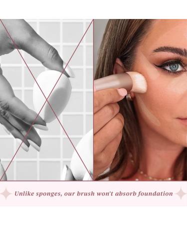 Foundation Brush for Liquid Makeup - Buffing & Blending Tool for Flawless Application | No Product Absorption - Ideal for Liquid Cream & Powder - Buy Online on GoSupps.com