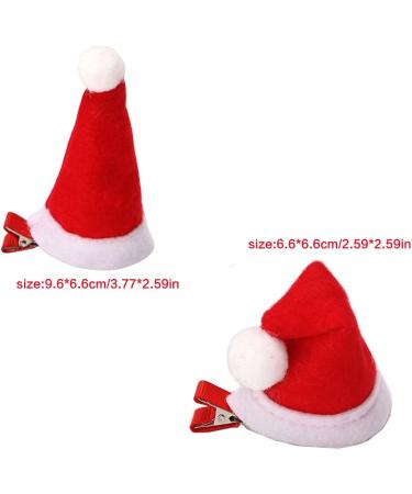 MinnowXY Christmas Hair Clip Hat Santa Hat Duckbill Clips Hat Hair Barrettes Holiday Hair Accessories - Buy Online on GoSupps.com