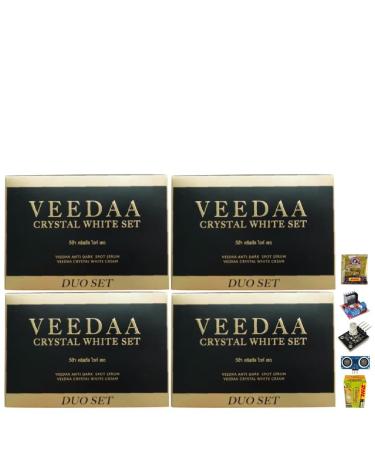 Veedaa Crystal Wh Set For Enhanced Skin Hydration Smooth Nourishing Cream 20g & Serum 30g ( of 4) By Beautygoodshop Get Free For You Beauty Gifts Large Normal White
