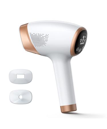 Laser Hair removal for Women Permanent at Home Ipl Hair Removal with Ice Cooling Function Painless Hair Remover Device for Face Armpits Legs Arms Bikini Line Upgraded to 999,900 Flashes Rose Gold