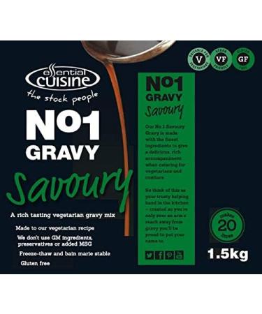 Essential Cuisine No.1 Savoury Gravy Mix 1.5kg - Vegetarian & Vegan Friendly - Buy Online on GoSupps.com