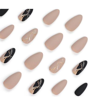 Ruarby Almond False Nails Tips Detachable Press On Nail Full Cover False Nails French Tip False Nails Manicures Supplies - Buy Online on GoSupps.com