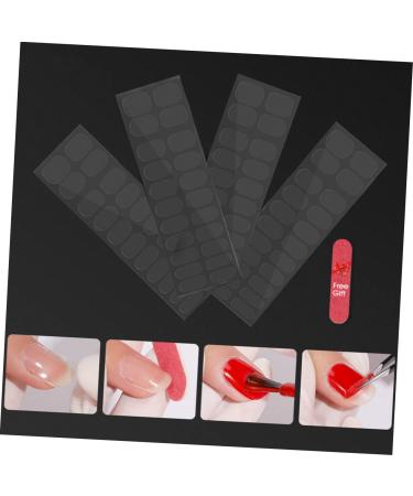 Mikinona 10 Sheets Nail Stickers Gel Nail Wraps with Fingernail Pedicure Stickers Bandelette Clear Nail Wraps Gel Pedicure Kit Gel Nail Strips Manicure Strips P dicure Tip Double Sided Tape - Buy Online on GoSupps.com