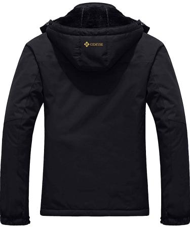 GEMYSE Men's Mountain Waterproof Ski Snow Jacket - Black, Windproof & Rain Resistant (Medium/Large) - Buy Online on GoSupps.com