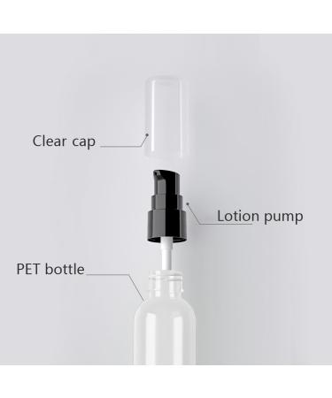 ZEOABSY 6 Pieces 60 ml Transparent Lotion Bottles with White Pump 60ml Empty PET Plastic Lotion Pump Bottle Cosmetic Gel Travel Container for Cosmetic Make up Cleaning + 1 x Funnel Transparent 60ml - Buy Online on GoSupps.com