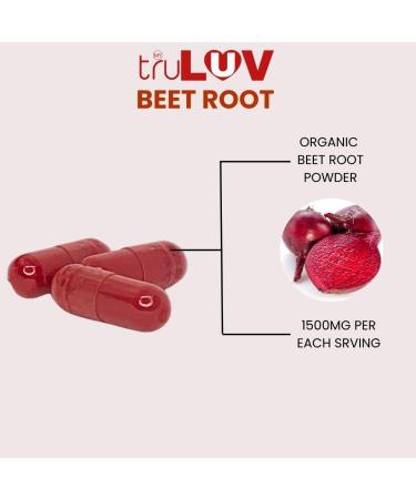 MY TRULUV Beet Root Capsules 1500mg 90 Count Supports Health - Buy Online on GoSupps.com