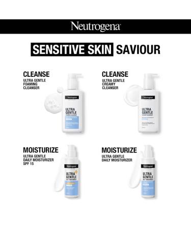 Neutrogena Ultra Gentle Foaming Cleanser | Face Wash for All Skin Types including Sensitive Skin | 6X Gentler Cleansing with Barriercare Technology for Men & Women | Cleanses Dirt and Oil - Buy Online on GoSupps.com
