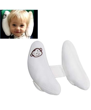 Baby Adjustable Head Neck Support - Banana Shape Travel Pram Pillow Cushion Headrest for Car Seat Pushchair Stroller Rocker