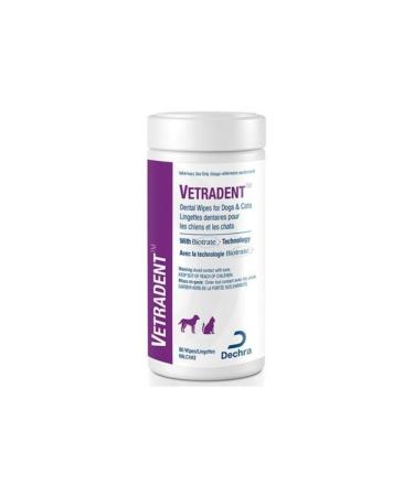 Dechra Vetradent Dental Wipes for Dogs and Cats 60 Count - Buy Online on GoSupps.com