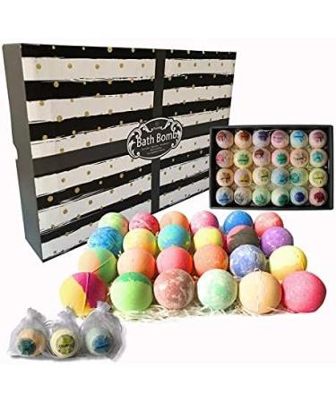 24pc Aromatherapy Bath Bomb Gift Set - Organic Spa Fizzers in Mesh Bags for Party & Wedding Favors - Buy Online on GoSupps.com