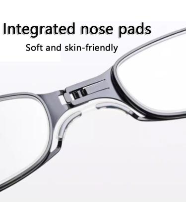 Buy NILZA Mini Reading Glasses - Slim Pocket Readers Folding Computer Glasses Compact Eyeglasses with Keychain - 2.5 +2.0 Black | International Shipping Available - Buy Online on GoSupps.com
