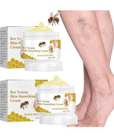 2024 New Bee Venom Varicose & Spider Veins Relief Cream for Legs Natural Varicose & Spider Veins Improve the Look of the Legs and Blood Circulation Tired and Heavy Legs Relief 60g/2.11fl.oz (2 Jars)