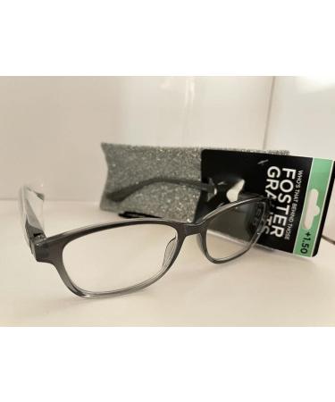 Foster Grant Hair Notions Gray VRL2012 Women's Reading Glasses +1.50 - Stylish & Comfortable International Shipping Available - Buy Online on GoSupps.com