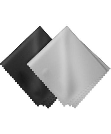 10 Pcs Premium Microfiber Cleaning Cloths - Black Lens & Glasses Care Portable Saw Tooth Edge for Easy Cleaning - Buy Online on GoSupps.com