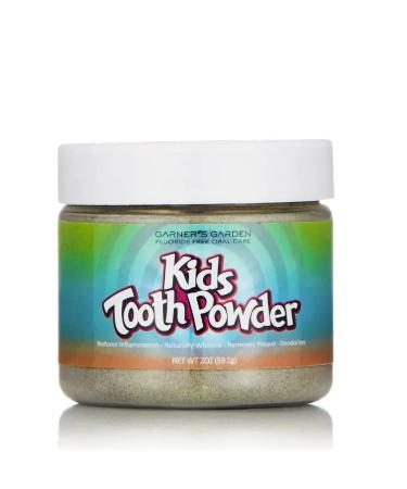 Kids Tooth Powder by Garner's Garden-Flouride Free Oral Care-Activated Tooth Powder 2.0 Ounce
