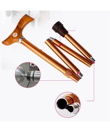 Walking Stick Sturdy Portable Elderly Outdoor Non-Slip Cane Height Adjustable Light Aluminum Alloy Crutch Walker Grey-Fold Prosperous - Buy Online on GoSupps.com