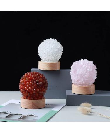 Natural Crystal Rough Natural Crystal Lamp Rose Quartz Amethyst Stone Gravel Adhesion Cluster Home Decor(Color:Clear Quartz) - Buy Online on GoSupps.com