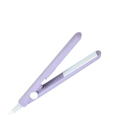 Mini Ceramic Tourmaline Hair Straightener Curler 2 in 1 Beauty Flat Iron (US Plug) US Plug Purple