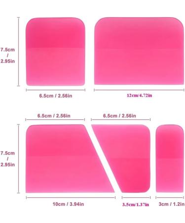 ecaqlin Car Squeegee Kit 5 in 1 Anti-Scratch TPU Rubber Squeegee for Vinyl Wrap Film Squeegee Scraper Window Film Tools - Buy Online on GoSupps.com