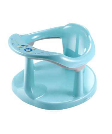 Baby Bath Seat with Anti-Slip Edge Infant Baby Bath Chair for Sitting Up Baby Bathtub Seat Provides Backrest Support,6-18 Months(Light Blue)