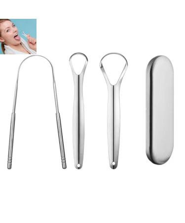 Lijuanwang tongue cleaner 3 PCs Tongue Scraper tongue brush Tounge scraper tongue scraper stainless steel Tongue Cleaner for mouthpiece Cleaner against bad breath heals bad breath