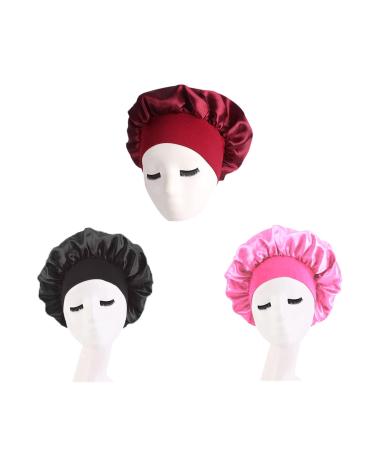 Silk Satin Bonnet for Sleeping  Hair Bonnets for Black Women  Silk Hair Wrap for Sleeping  Satin Bonnet for Sleeping Red  Pick  Black