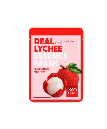 FARMSTAY Farmstay Real Essence Mask(10 Sheets) - LYCHEE | Korean Skin Care Mask Sheet