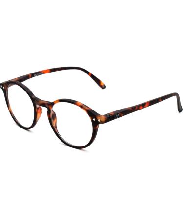 Muunel Blue Light Blocking Glasses Essilor Lenses Luca UVAllBlue Women Round Shape Tortoise Frame -3.25 Strength - Buy Online on GoSupps.com