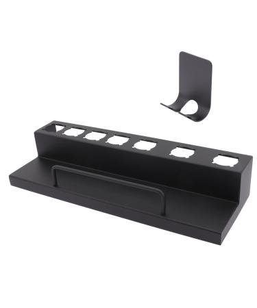 DRESSOOS Curling Iron Rack Blow Dryer Stand Hair Curler Wall Holder Hair Curler Rack Black Stainless Steel
