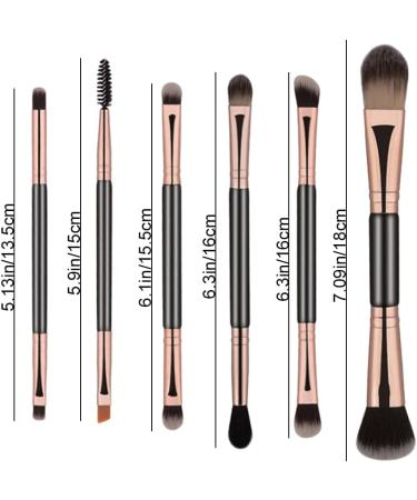 Double Ended Brushing Professional Eyeshadow Brushes Premium Foundation Brushes for Travel Daily Makeup - Buy Online on GoSupps.com