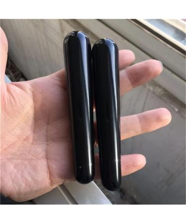 Natural Black Obsidian Crystal - 10-11cm Therapeutic Massage & Meditation Gemstone - Buy Online on GoSupps.com