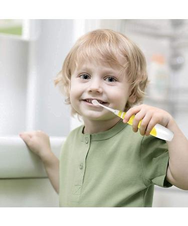 SEAGO Baby Electric Toothbrush with Smart LED Timer - Gentle Sonic Teeth Brushes for Kids Ages 1-4 (Yellow) - Buy Online on GoSupps.com