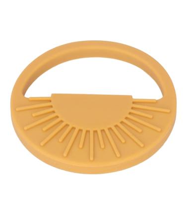 Garosa Baby Silicone Teether Toy Safe Semi Circular Sun Easy to Hold Infant Molar Teether Infant Molar Teether Baby Chewing Toys Baby Toy for Infant Soothe Teething(003 yellow - Buy Online on GoSupps.com
